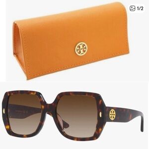 NEW Tory Burch Tortoise Sunglasses with Case